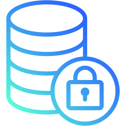seguridad de datos icono gratis