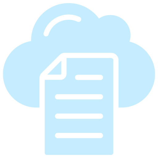 biblioteca en la nube icono gratis