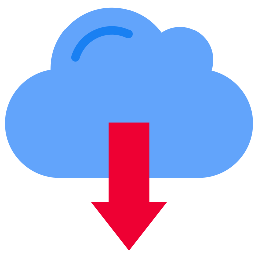 descarga en la nube icono gratis