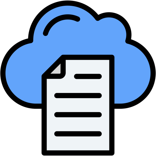 biblioteca en la nube icono gratis