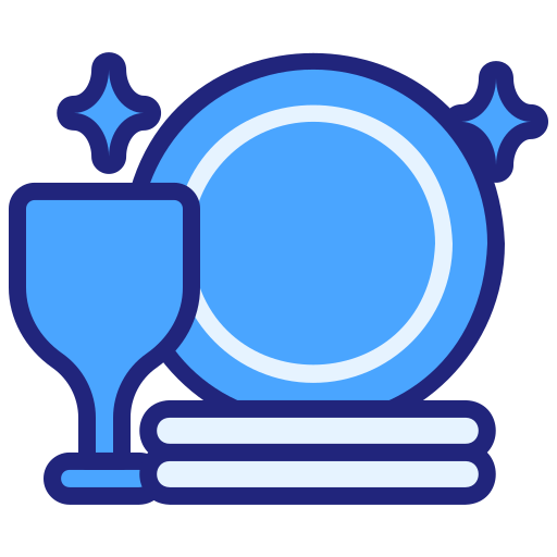 Tableware Generic Blue icon