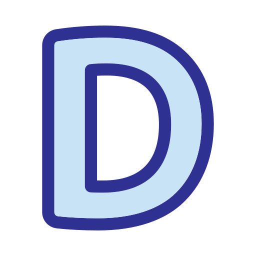 Letter D Generic Blue icon