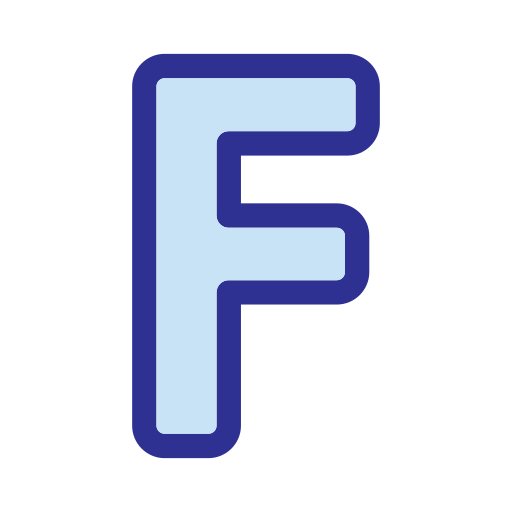 Letter f Generic Blue icon