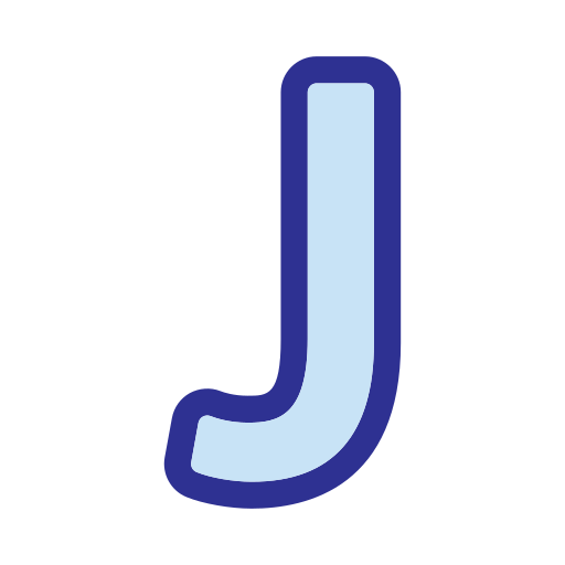 Letter j Generic Blue icon