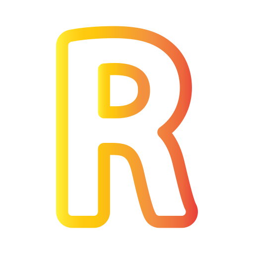 Letter r Generic Gradient icon