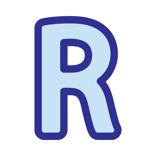 Letter r Generic Blue icon