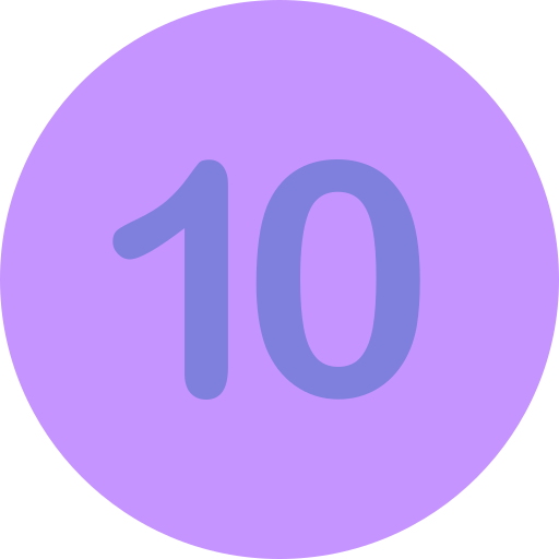 numero 10 icono gratis