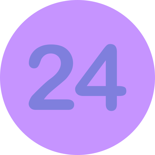 Number 24 Generic Circular icon