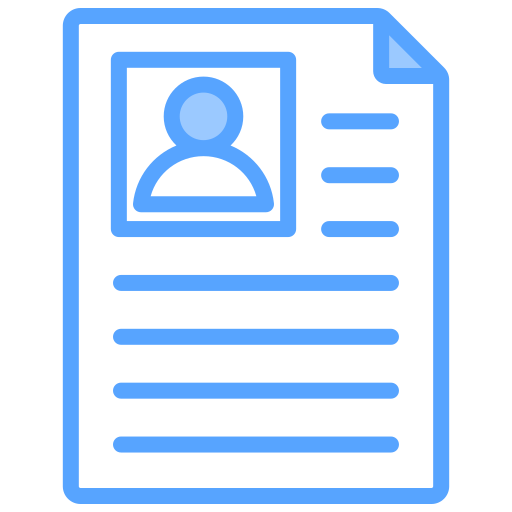 Resume icon Generic Blue