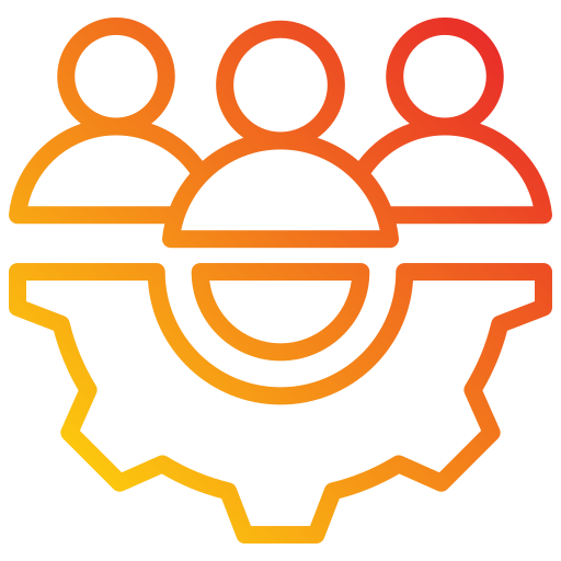 gestión de equipos icono gratis