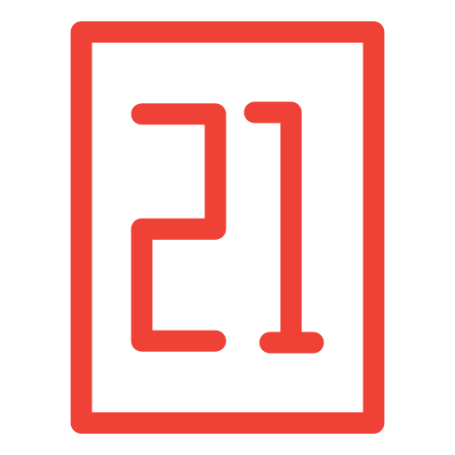 Twenty one free icon Twenty one free icon