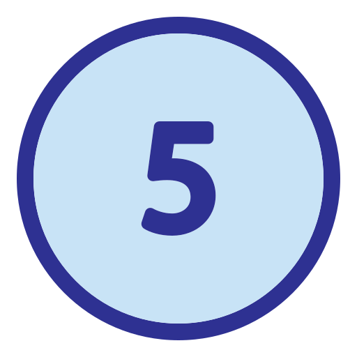 Five Generic Blue icon