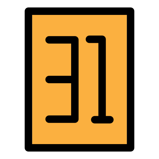 treinta y uno icono gratis