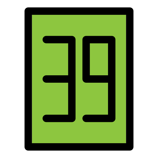 treinta y nueve icono gratis
