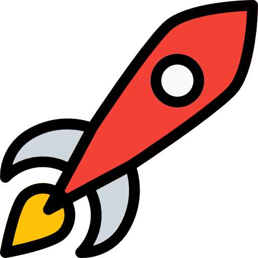 Rocket Pixel Perfect Lineal Color icon