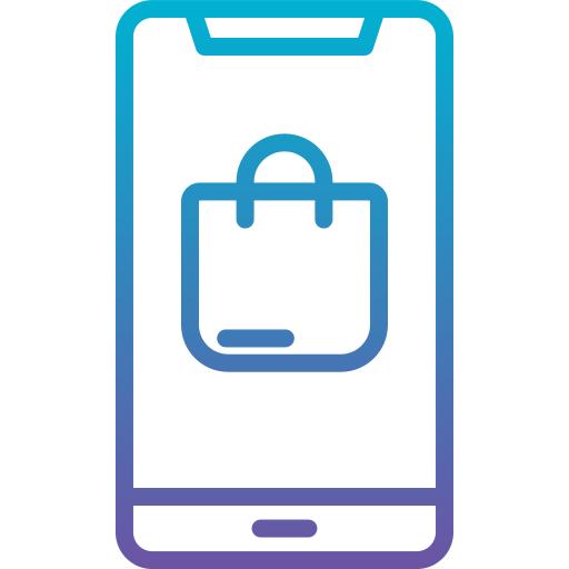 las compras en línea icono gratis