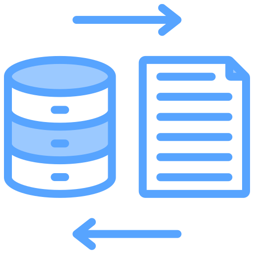 Transformación de datos icono gratis