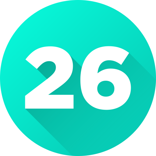 Twenty six free icon Twenty six free icon