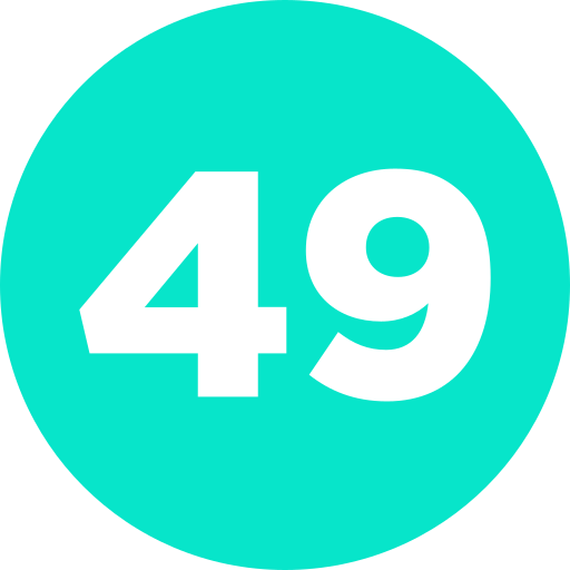 cuarenta y nueve icono gratis