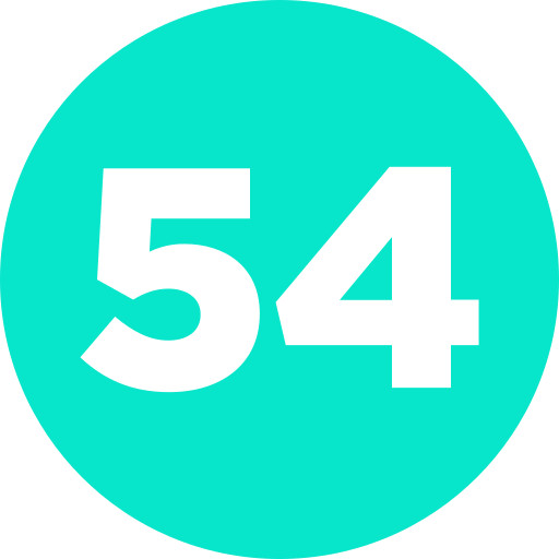 cincuenta y cuatro icono gratis