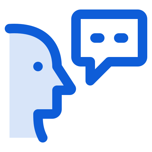 Speaking Generic Blue icon