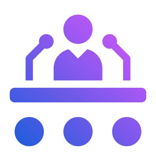 conferencia de prensa icono gratis