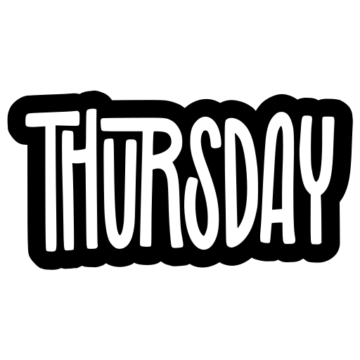 Thursday free sticker Thursday free sticker