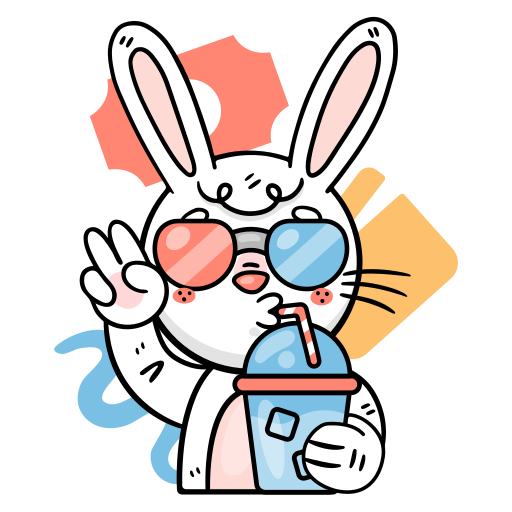 Bunny free sticker