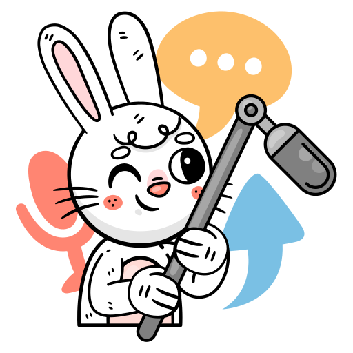 Bunny free sticker