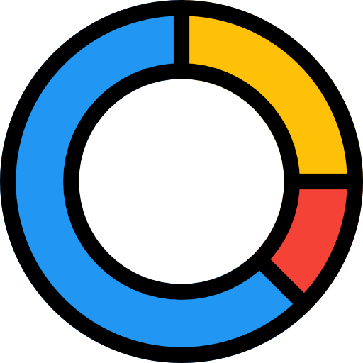 Pie chart Pixel Perfect Lineal Color icon