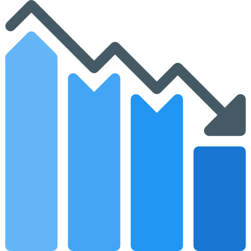 Bar graph Pixel Perfect Flat icon