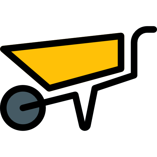 Wheelbarrow Pixel Perfect Lineal Color icon