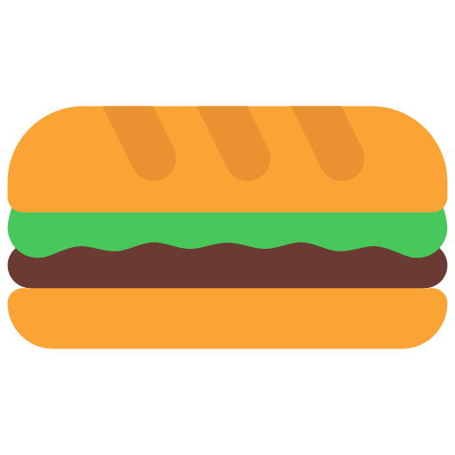 Sandwich Juicy Fish Flat icon