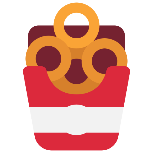 aros de cebolla icono gratis