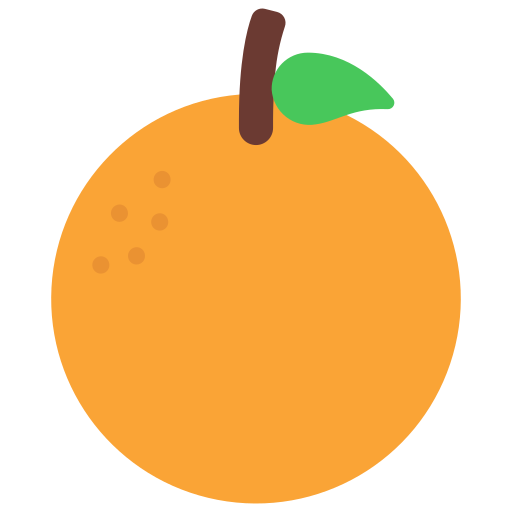 Orange Juicy Fish Flat icon