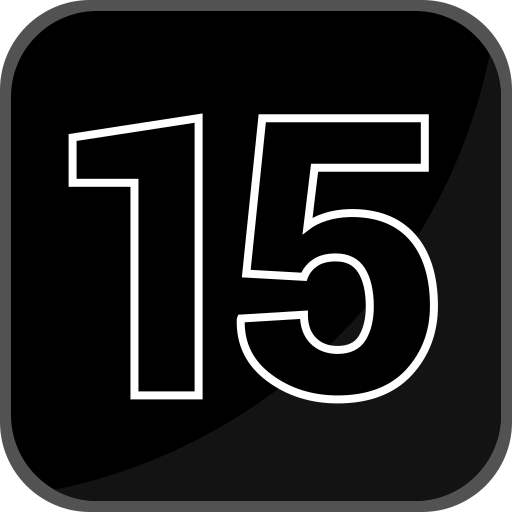 número 15 icono gratis