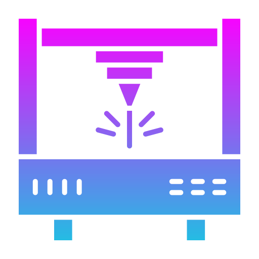 máquina de corte por láser icono gratis