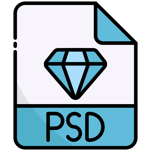 extensión psd icono gratis