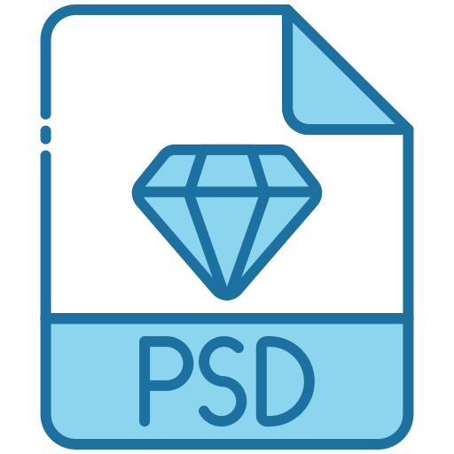 extensión psd icono gratis