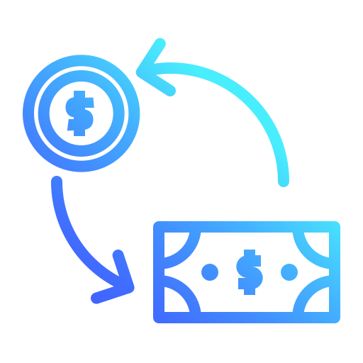 Currency Exchange Generic Gradient icon