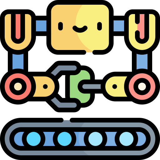 robot industrial icono gratis