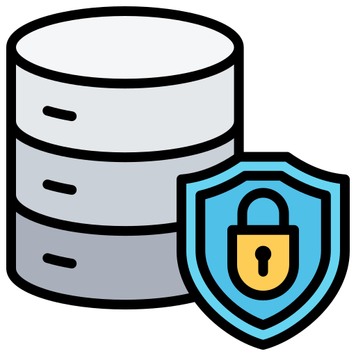 seguridad de datos icono gratis