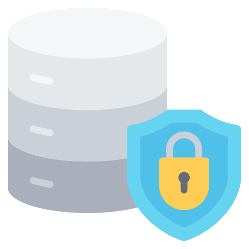 seguridad de datos icono gratis