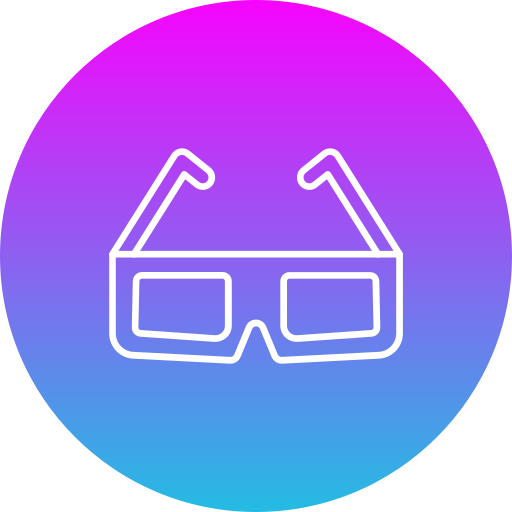 gafas 3d icono gratis