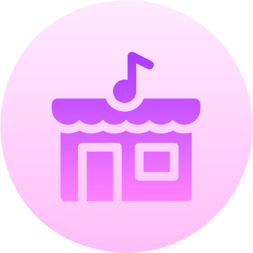 tienda de música icono gratis