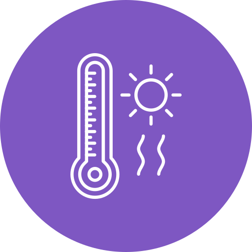 temperatura caliente icono gratis