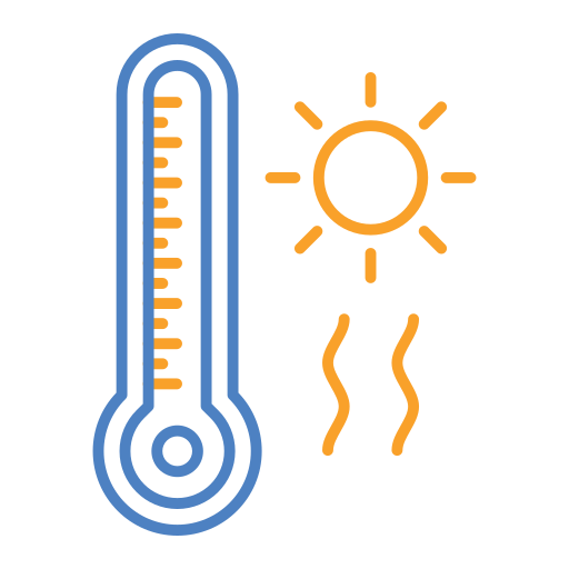 temperatura caliente icono gratis