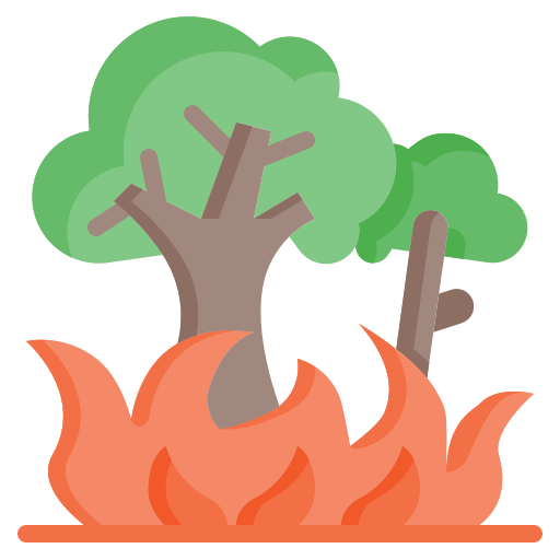tree on fire clip art