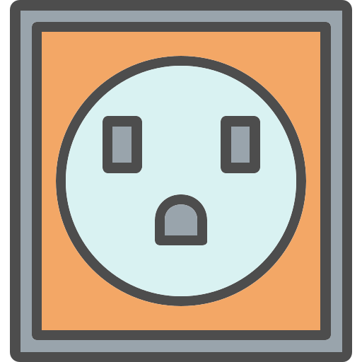 Wall socket Generic Outline Color icon