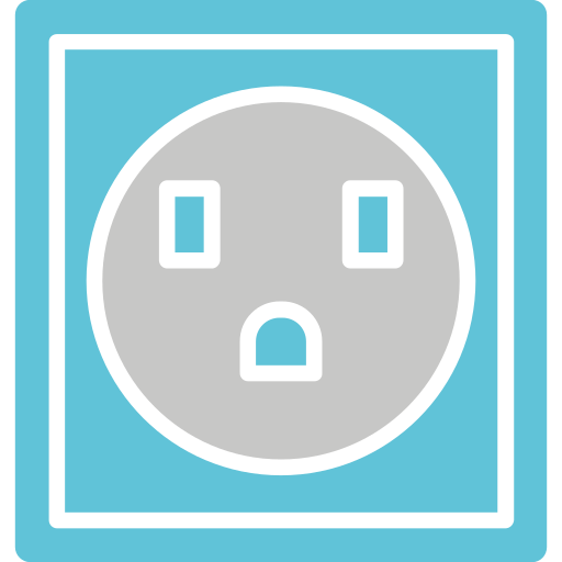 Wall socket Generic Blue icon